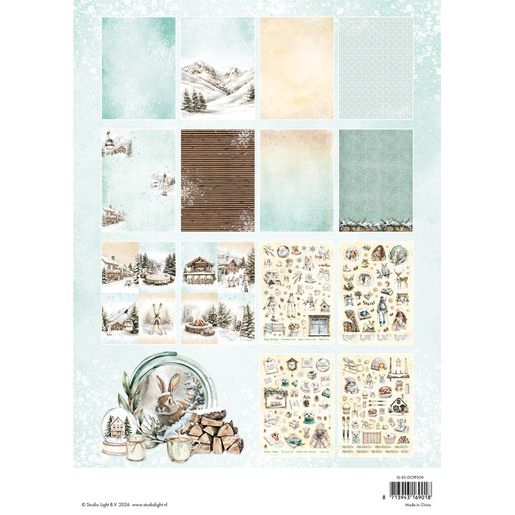 Kreativní blok s výseky Studio Light "Rustic Winter", A4, 28 l. - Venkovská zima
