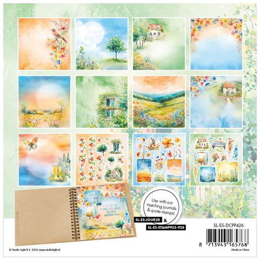 Kreativní blok Studio Light "Summer Meadow", 15x15 cm, 36 l. - Letní louka