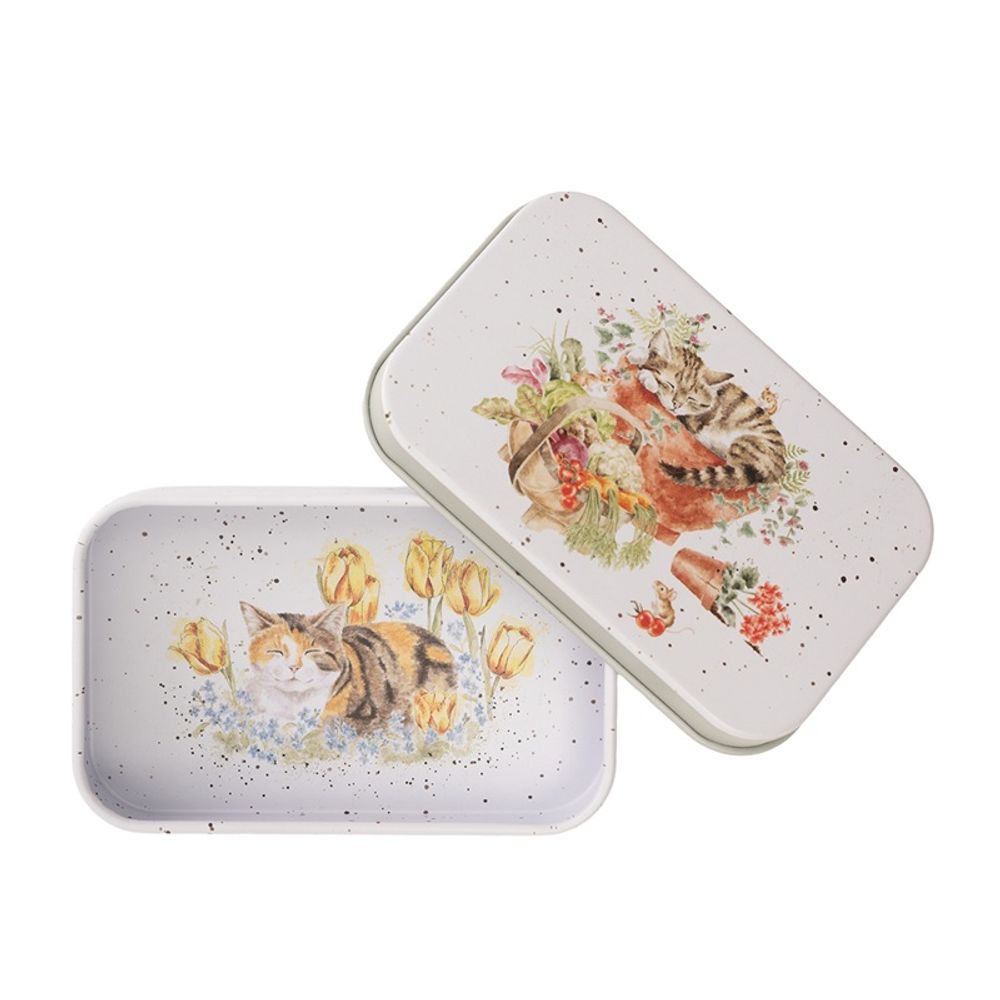 Levně Wrendale Designs Plechová krabička na drobnosti Wrendale Designs "Purrrfect Birthday" - Kočka