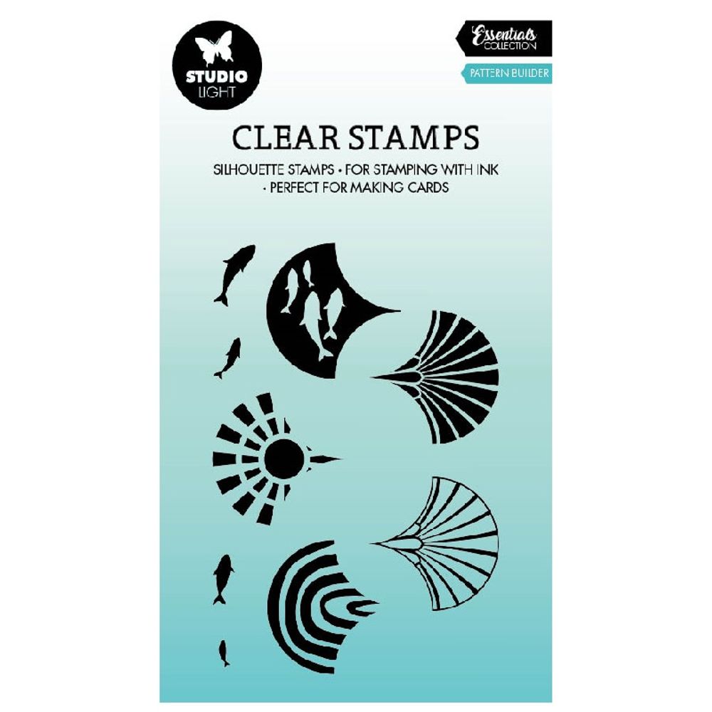 Gelová razítka, 9 ks, siluety – Mořské vzory Aladine