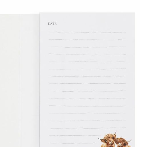 Poznámkový blok Wrendale Designs "Gentle Giants", 140 l., linkovaný  - Krávy