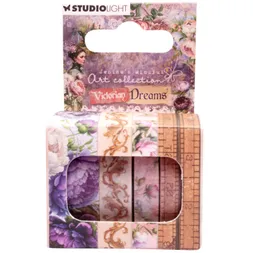 Washi lepicí páska Studio Light "Victorian Dreams", 4 ks
