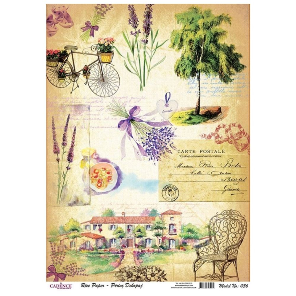 Rýžový papír A3 - Dopis z Provence Aladine