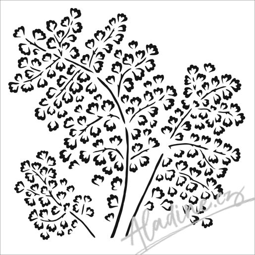 Šablona TCW 12"x12" (30,5x30,5 cm) - Maidenhair fren