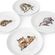 Porcelánové talíře Wrendale Designs, 4 ks - Lesní zvířata