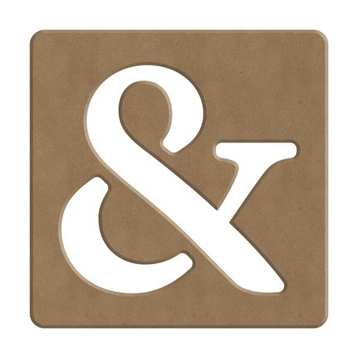 Dřevěný výřez k dekoraci Gomille, 10 cm - Scrabble znak &