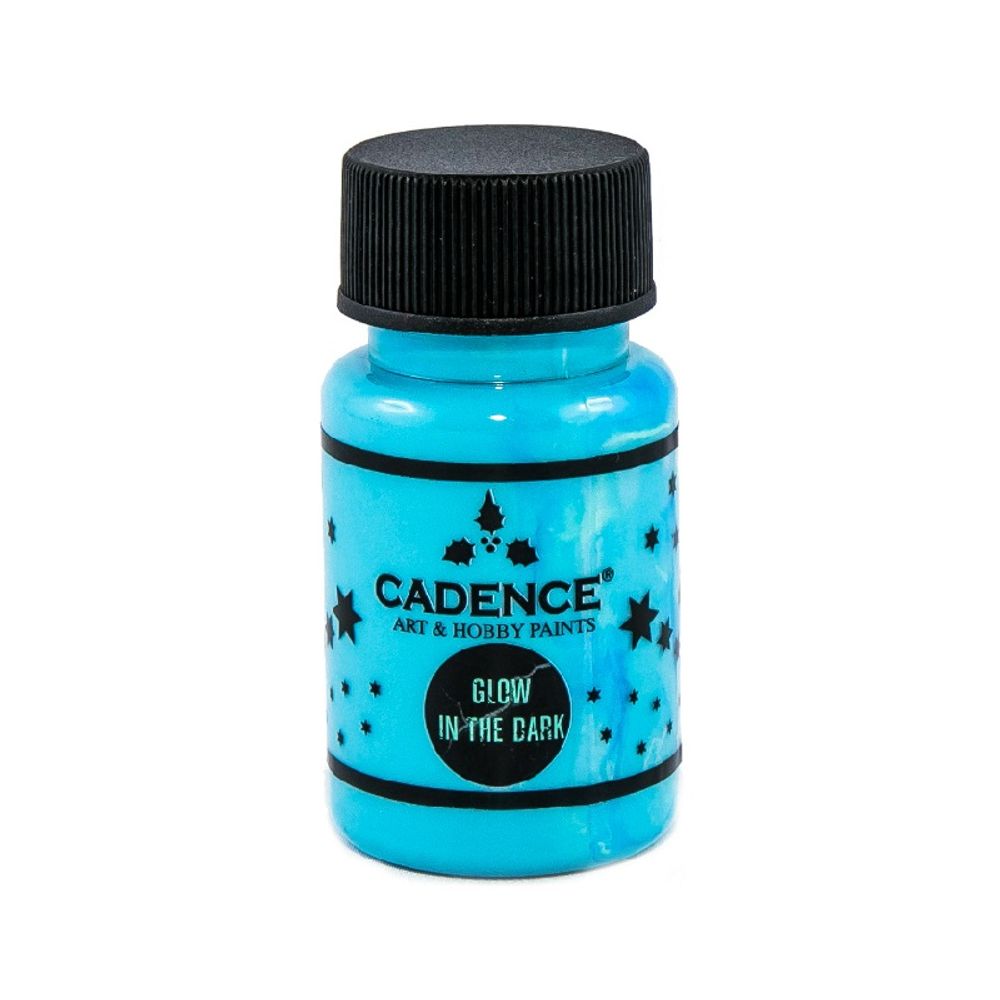 Levně Cadence Barva svíticí ve tmě Cadence, 50 ml - VYBERTE ODSTÍN - Barva svítící ve tmě Cadence, 50 ml - modrá