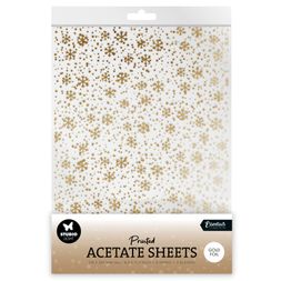 Acetátová fólie Studio Light, A4, 6 ks - Zlaté vločky
