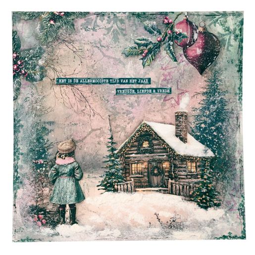 Papírové výseky Studio Light "Christmas Blush", 35 ks - Vánoce jako z pohádky