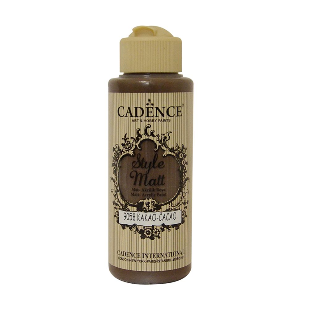 Cadence Matná akrylová barva Cadence Style Matt, 120 ml - VYBERTE ODSTÍN - Matná akrylová barva Cadence Style Matt, 120 ml - cocoa, kakaová hnědá