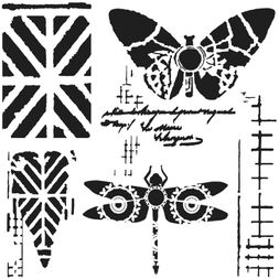 Šablona TCW - Dragonfly Collage - VYBERTE VELIKOST