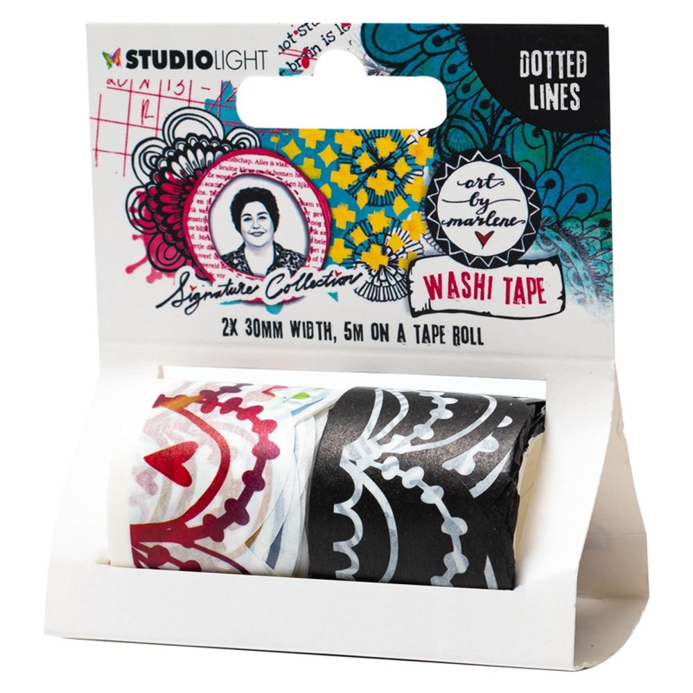 Washi páska Signature Collection“, 2 ks - Tečkované čáry Aladine