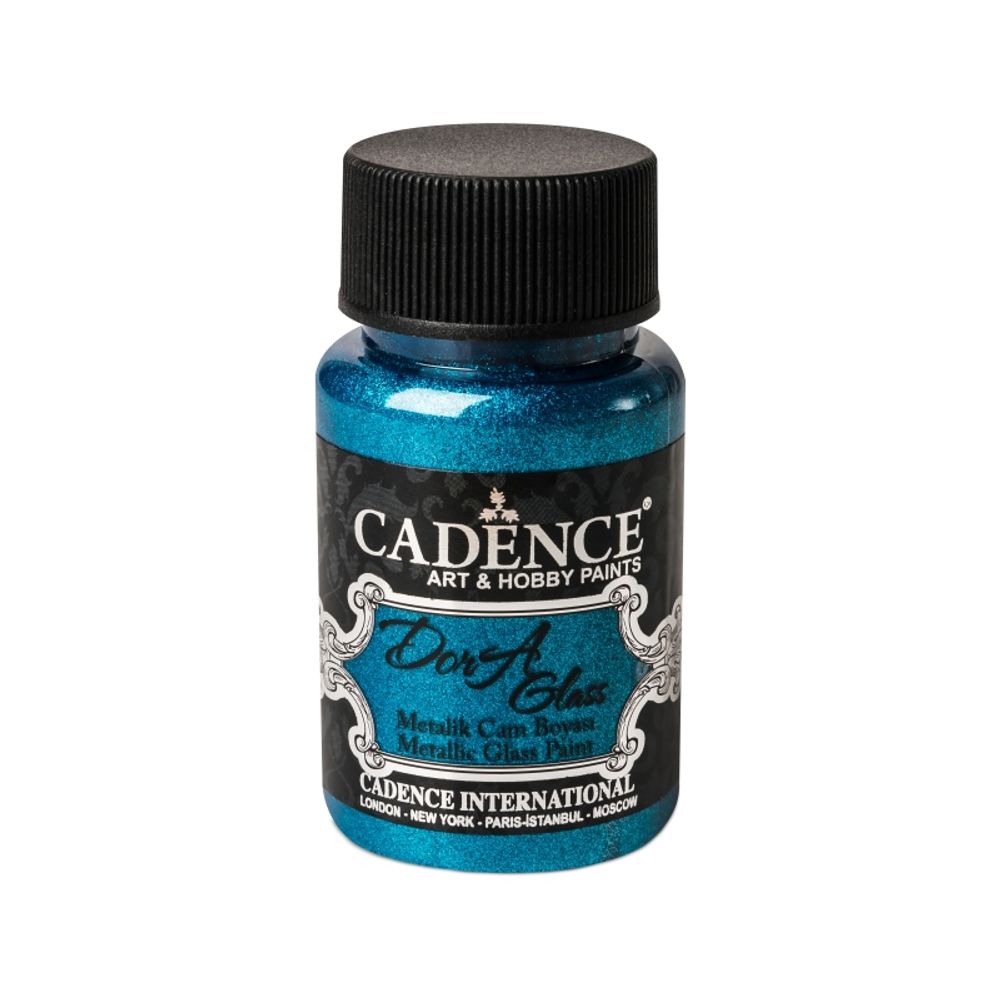 Metalická barva na sklo Dora Glass modrá blue 50 ml Aladine