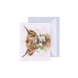 Dárková kartička Wrendale Designs "Daisy Coo" - Kráva
