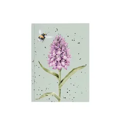 Zápisník Wrendale Designs "Marsh Orchid", A6, 48 l., linkovaný - Prstnatec a včelka