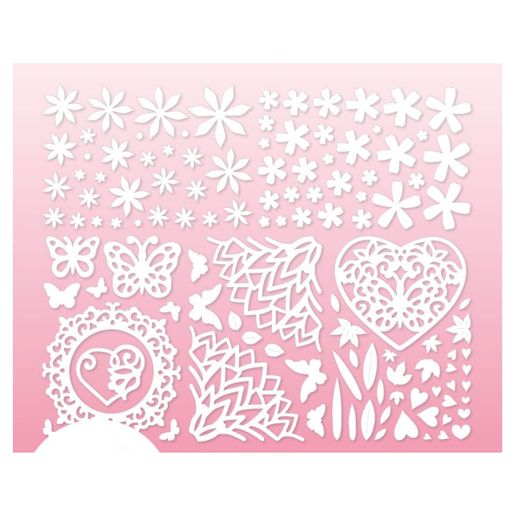 Blok s papírovými výseky Studio Light, A5, 20 l. - Bílí motýli