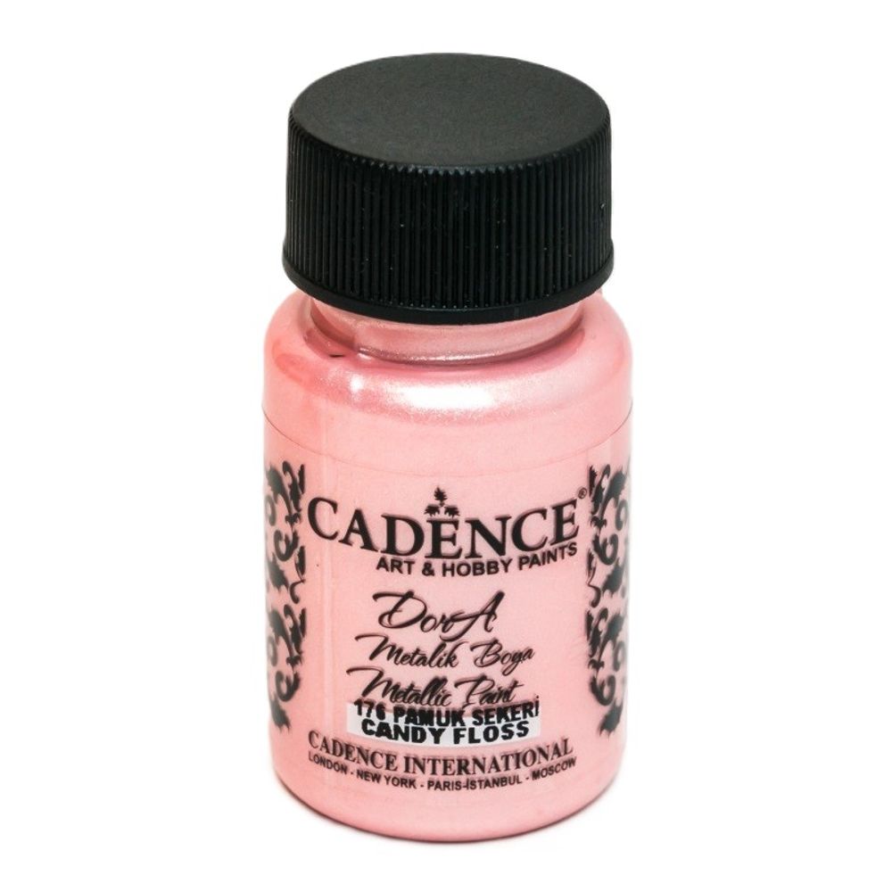 Levně Cadence Metalická akrylová barva Cadence Dora Metallic, 50 ml - VYBERTE ODSTÍN - Metalická akrylová barva Cadence Dora Metallic, 50 ml - candy floss, růžová