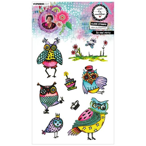 Gelová razítka Studio Light "26“, 8 ks - Sovy slaví