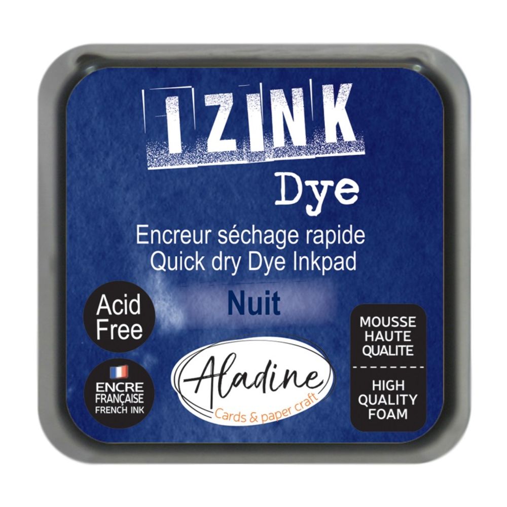 Aladine Razítkovací polštářek Aladine Izink Dye - VYBERTE ODSTÍN - Razítkovací polštářek Aladine Izink Dye - nuit, tm. modrý