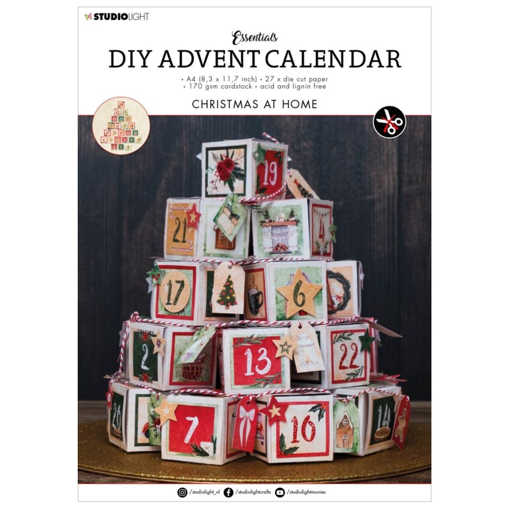 Studio Light DIY Adventní kalendář Studio Light, A4, 27 l. - Vánoce doma