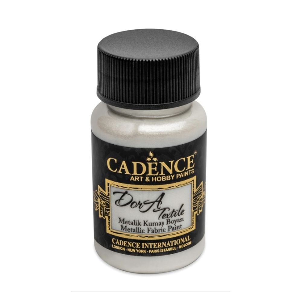 Levně Cadence Metalická barva na textil Cadence Dora Textile, 50 ml - VYBERTE ODSTÍN - Metalická barva na textil Cadence Dora Textile, 50 ml - pearl, perleťová