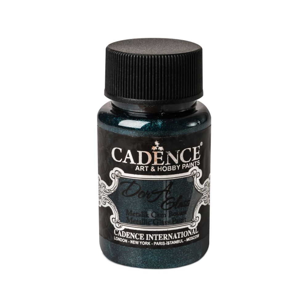 Cadence Metalická barva na sklo Cadence Dora Glass, 50 ml - VYBERTE ODSTÍN - Metalická barva na sklo Cadence Dora Glass, 50 ml - dark turquoise, tm. tyrkysová