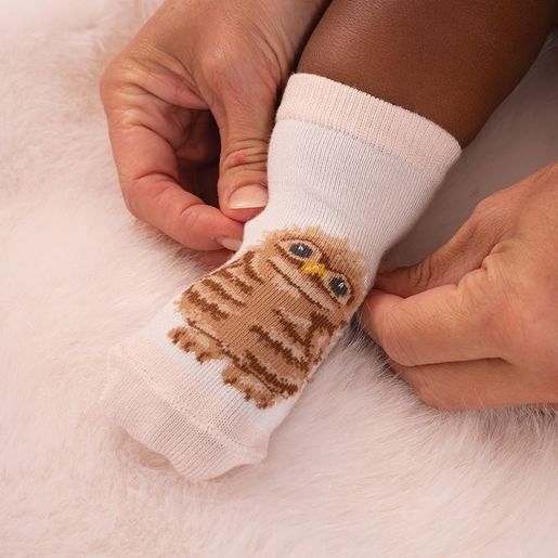 Dětské ponožky Wrendale Designs "Little Forest", 0-6 měsíců, 3 páry - Lesní zvířátka