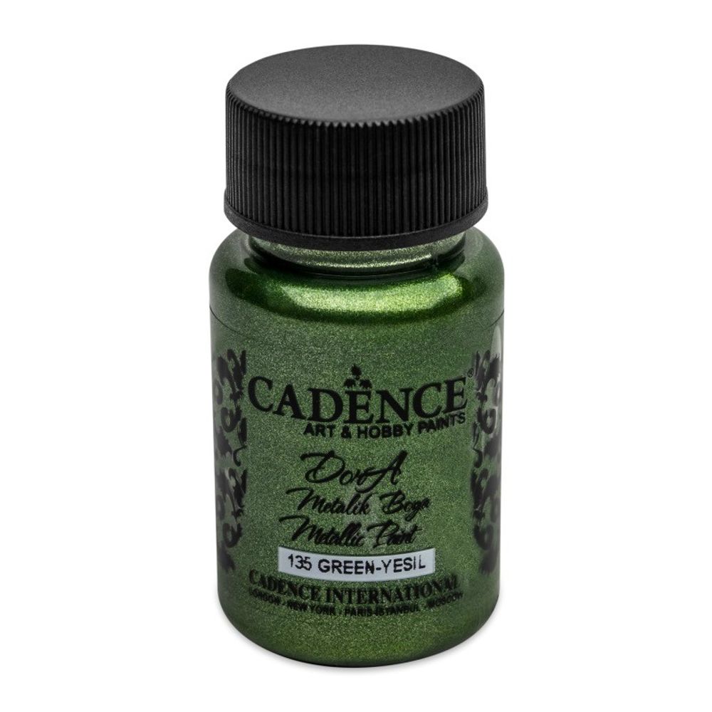 Levně Cadence Metalická akrylová barva Cadence Dora Metallic, 50 ml - VYBERTE ODSTÍN - Metalická akrylová barva Cadence Dora Metallic, 50 ml - green, zelená