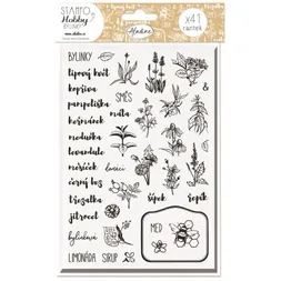 Razítka Aladine Stampo Hobby, 41 ks - Bylinky