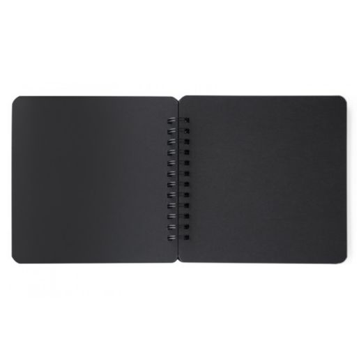 Kroužkové scrapbookové album, 20x20 cm, 24 l. - černé