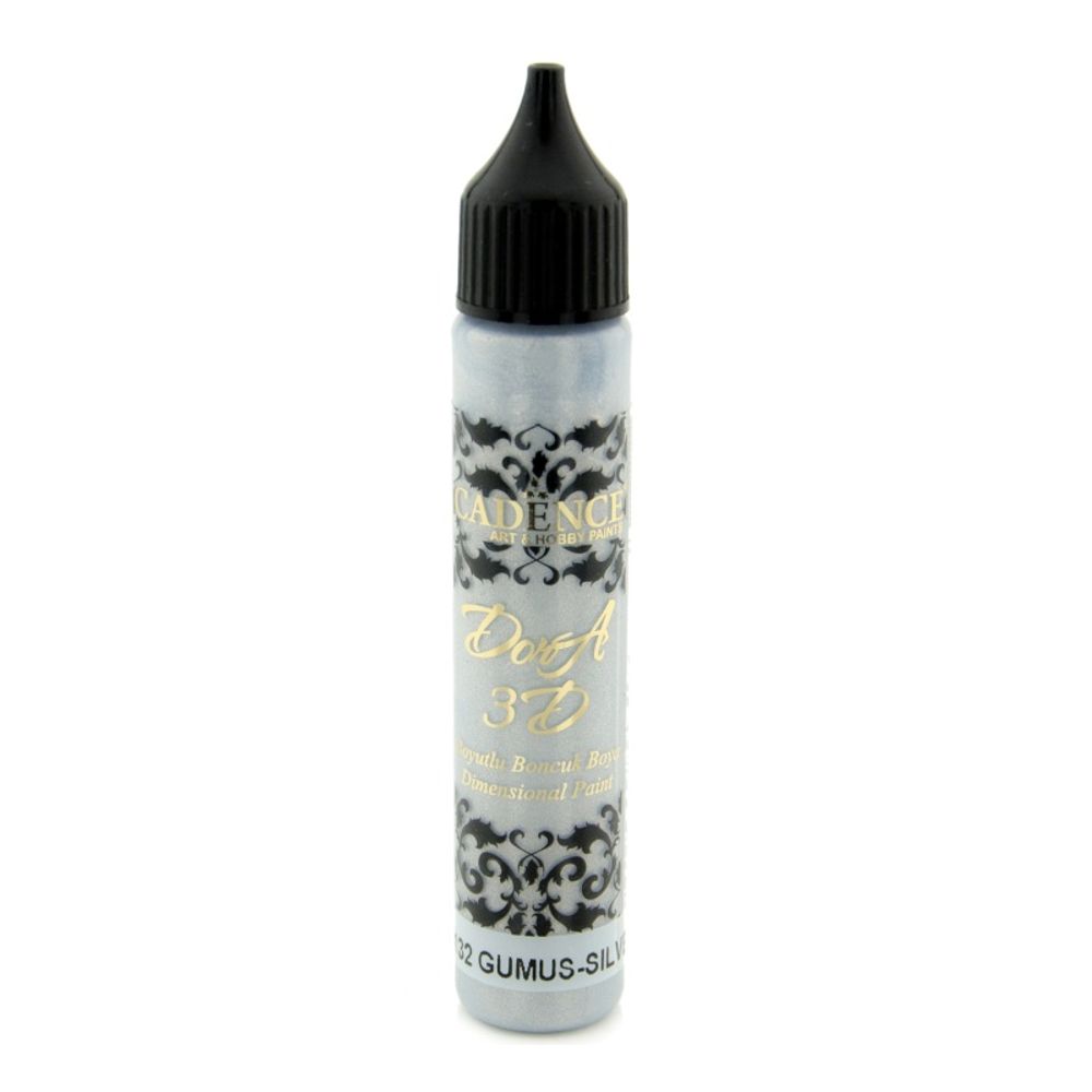 Levně Cadence Metalická kontura Cadence Dora 3D, 25 ml - VYBERTE ODSTÍN - Metalická kontura Cadence Dora 3D, 25 ml - silver, stříbrná