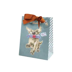Dárková taška Wrendale Designs "Special Delivery", střední - Pes s dárkem