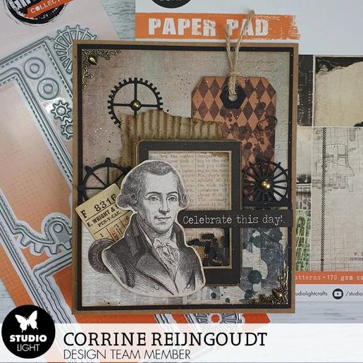 Blok podkladových papírů Studio Light "Grunge", 20,3x20,3 cm, 36 l. - Vintage papír