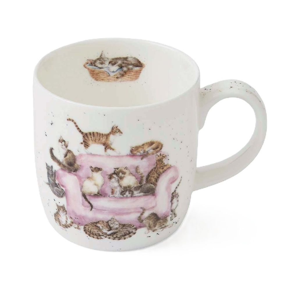 Royal Worcester Porcelánový hrnek Wrendale Designs "Cattitude", 0,31 l - Kočky