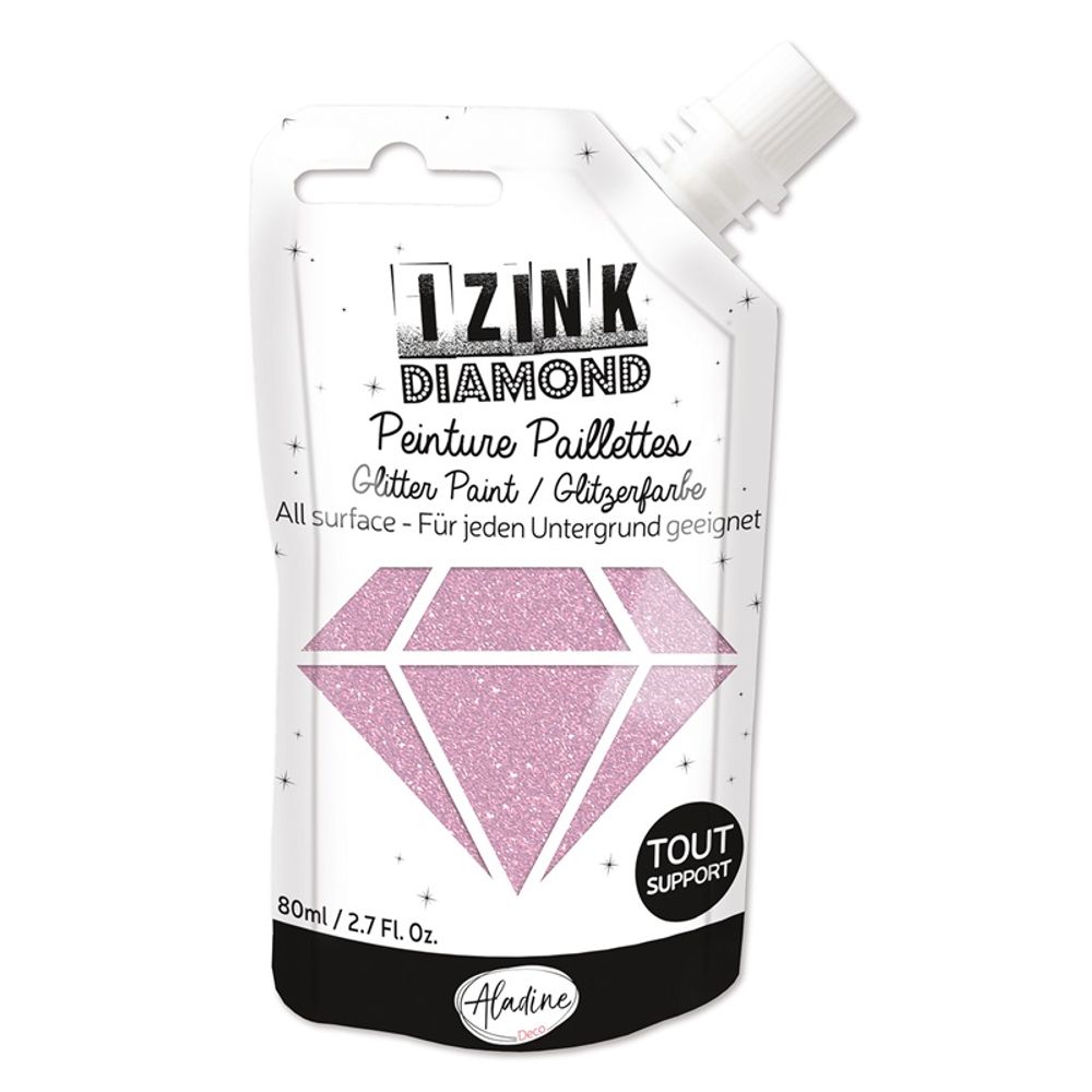Levně Aladine Diamantová barva Aladine Izink Diamond, 80 ml - VYBERTE ODSTÍN - Diamantová barva Aladine Izink Diamond, 80 ml - rose pastel, pastelová růžová
