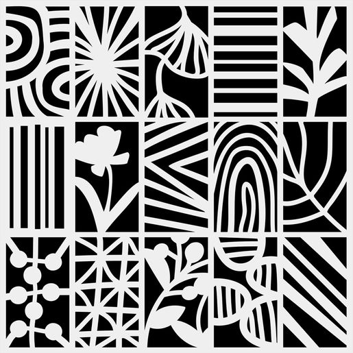 Šablona TCW - Botanical Rectangles - VYBERTE VELIKOST