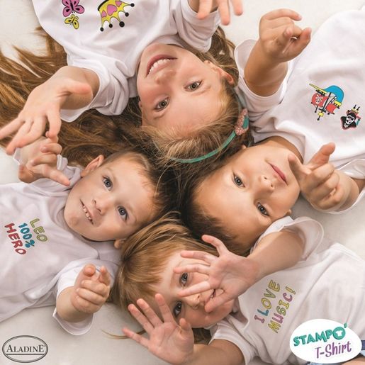 Razítka na textil Aladine Stampo T-Shirt, 8 ks - Muzika