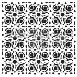 Šablona TCW 12"x12" (30,5x30,5 cm) - Flower Tiles