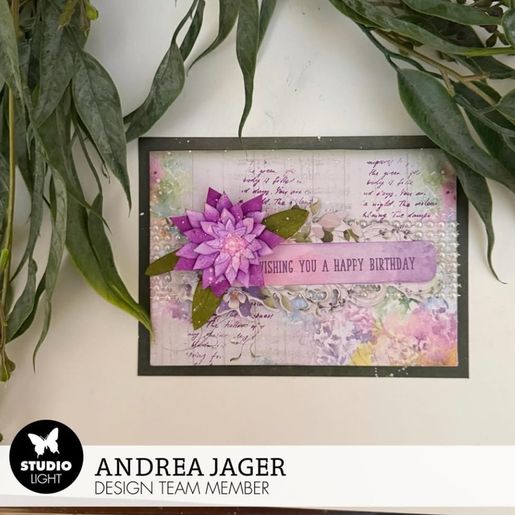 Blok s papírovými výseky Studio Light, A5, 20 l. - Bílé květiny