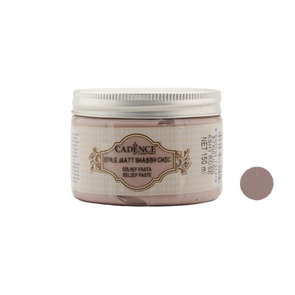 Levně Cadence Reliéfní křídová pasta Cadence Shabby Chic, 150 ml - VYBERTE ODSTÍN - Reliéfní křídová pasta Cadence Shabby Chic, 150 ml - ashy rose, starorůžová