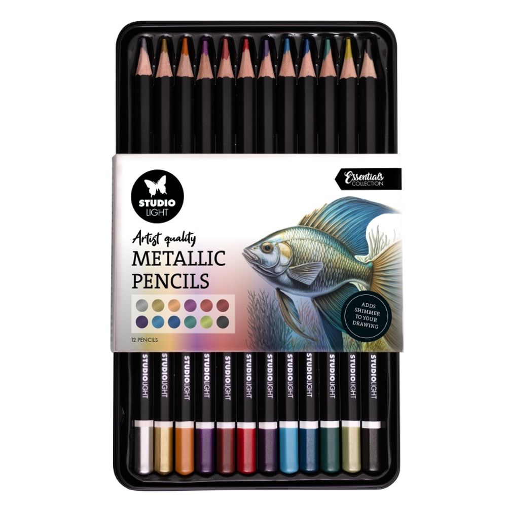 Studio Light Metalické pastelky Studio Light, 12 ks