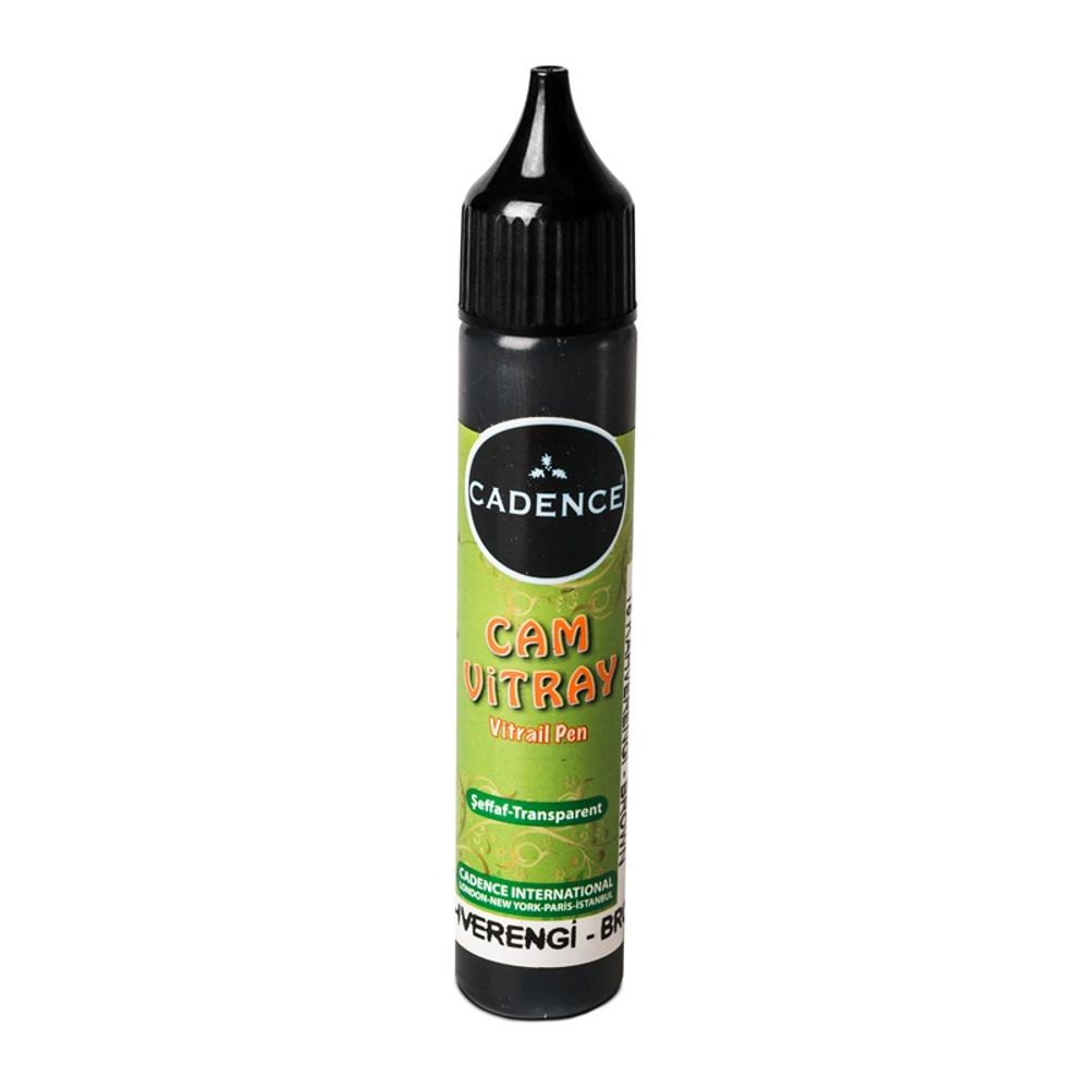Cadence Vitrážová kontura na sklo Cadence Vitrail Pen Paint, 25 ml - VYBERTE ODSTÍN - Vitrážová kontura na sklo Cadence Vitrail Pen Paint, 25 ml - brown, hnědá