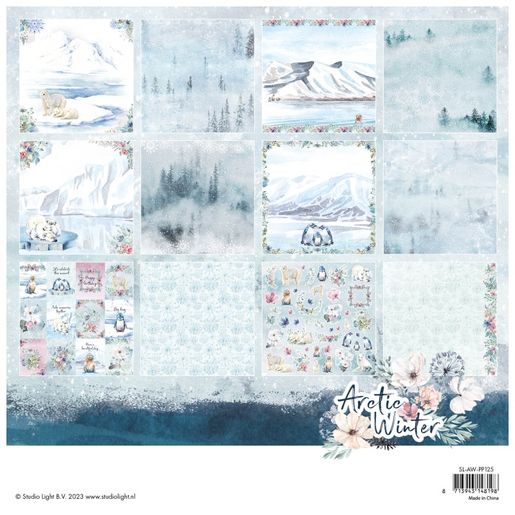 Scrapbookový blok Studio Light "Arctic Winter", 30,5x30,5 cm, 24 l. - Polární zima