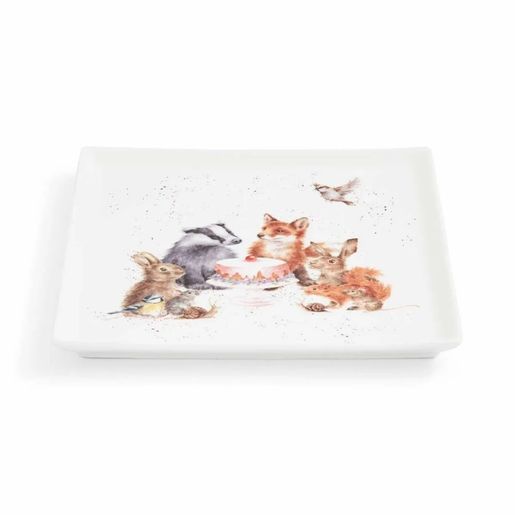 Porcelánový dezertní talíř Wrendale Designs "Woodland Party" - Lesní zvířátka