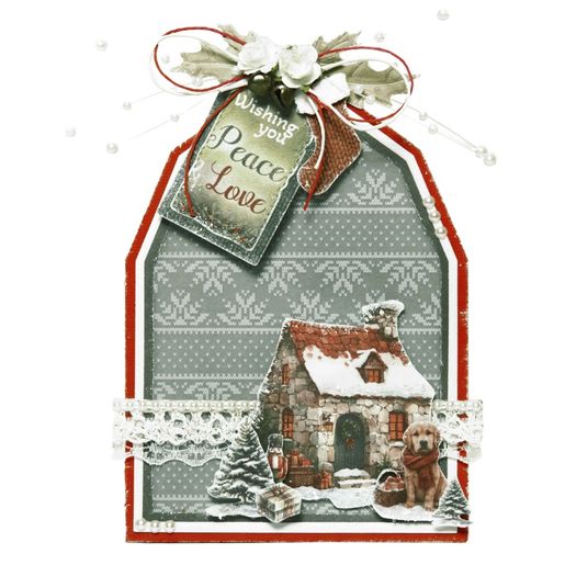 Blok s papírovými výseky Studio Light "Cottage Christmas", A5, 20 l. - Vánoce na chatě