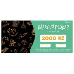Dárkový poukaz v hodnotě 2000 Kč