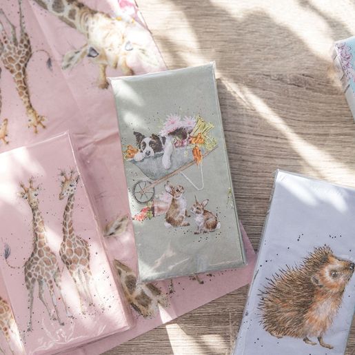 Papírové kapesníky Wrendale Designs "Golden Hour", 10 ks - Zajíc