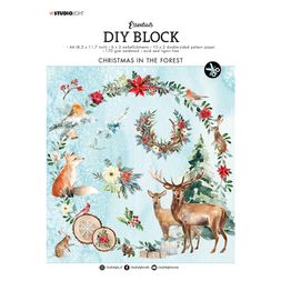 DIY Blok s výseky Studio Light, A4, 32 l. - Vánoce v lese