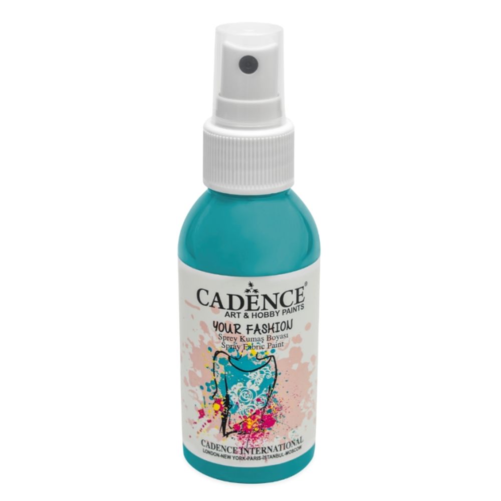 Levně Cadence Barva na textil Cadence Your Fashion, 100 ml - VYBERTE ODSTÍN - Barva na textil ve spreji Cadence Your Fashion, 100 ml - turquoise, sv. tyrkysová