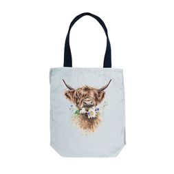Pevná plátěná taška Wrendale Designs "Daisy Coo" - Kráva